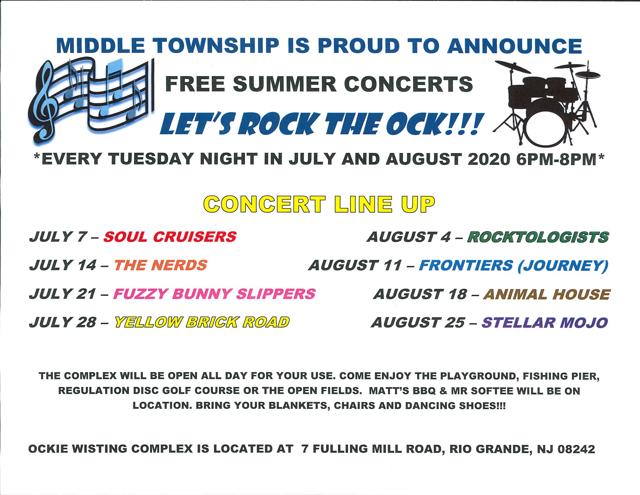 Free Summer Concert Tuesday July 28th 6pm830pm "Yellow Brick Road