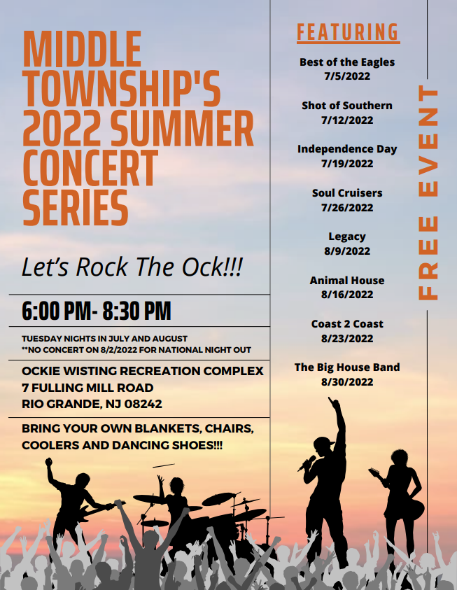 2022 Summer Concert Series Middle Township, New Jersey